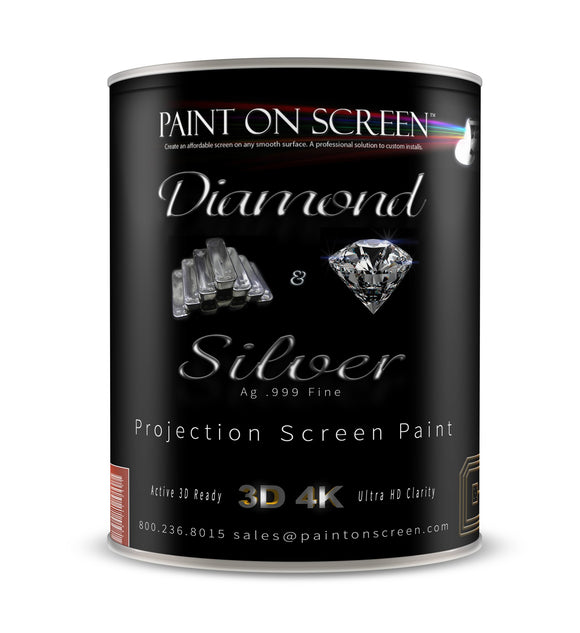 Diamond and  .999 Fine Silver Projection Screen Paint